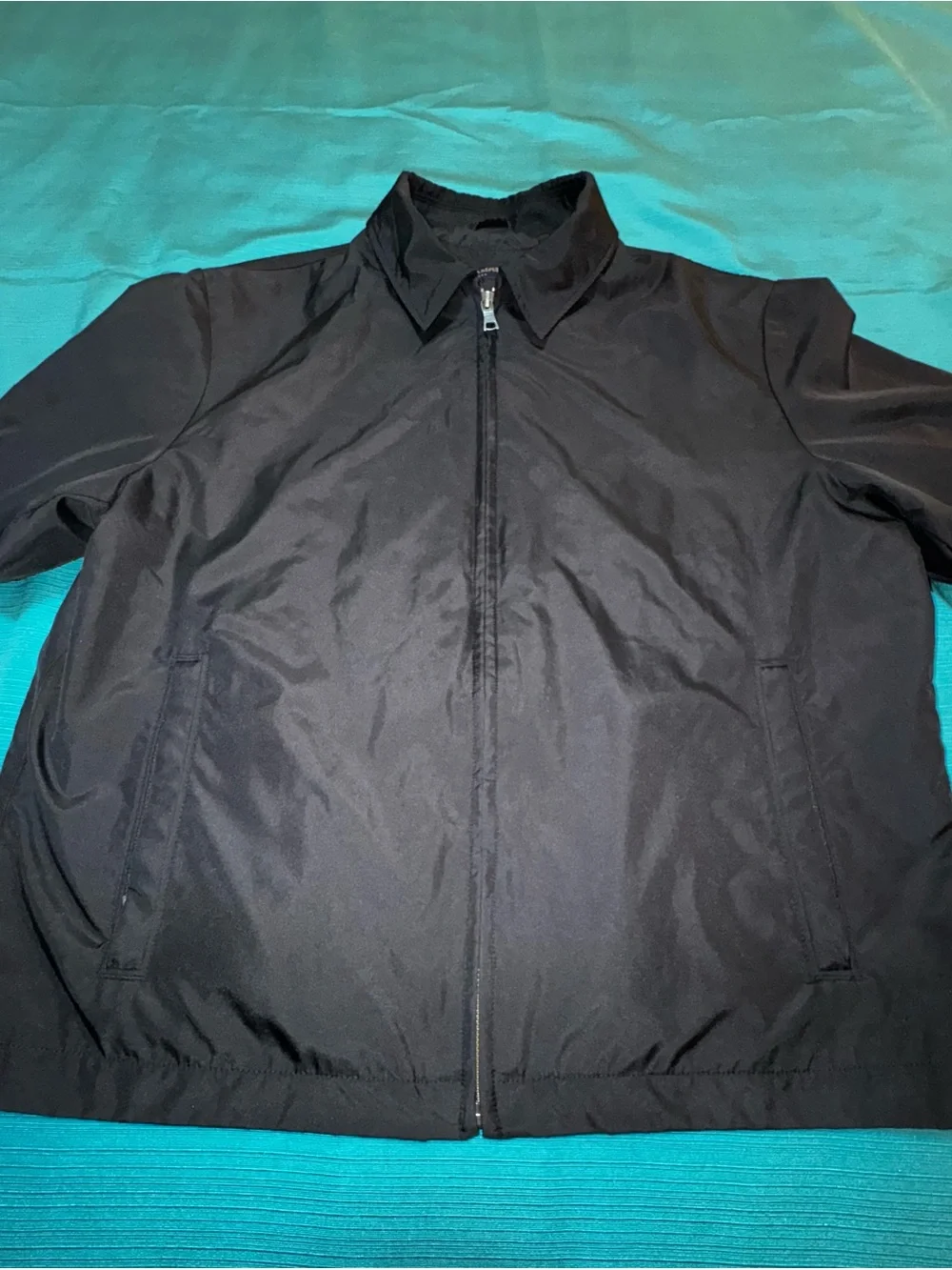 Banana Republic Men's Black Zip-Front Windbreaker, L